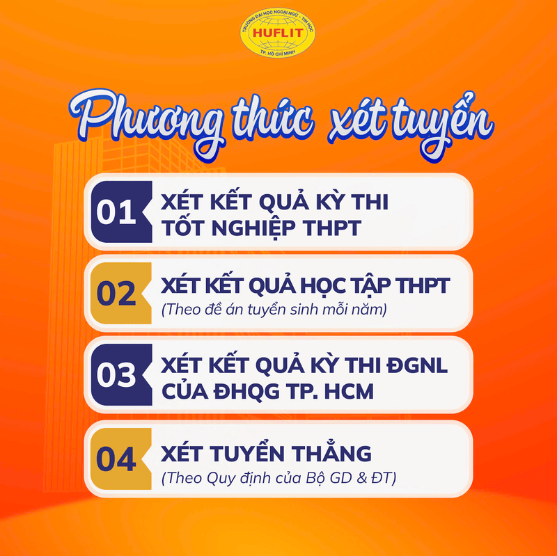 3 phương thức xét tuyển ngành Đông Phương tại HUFLIT