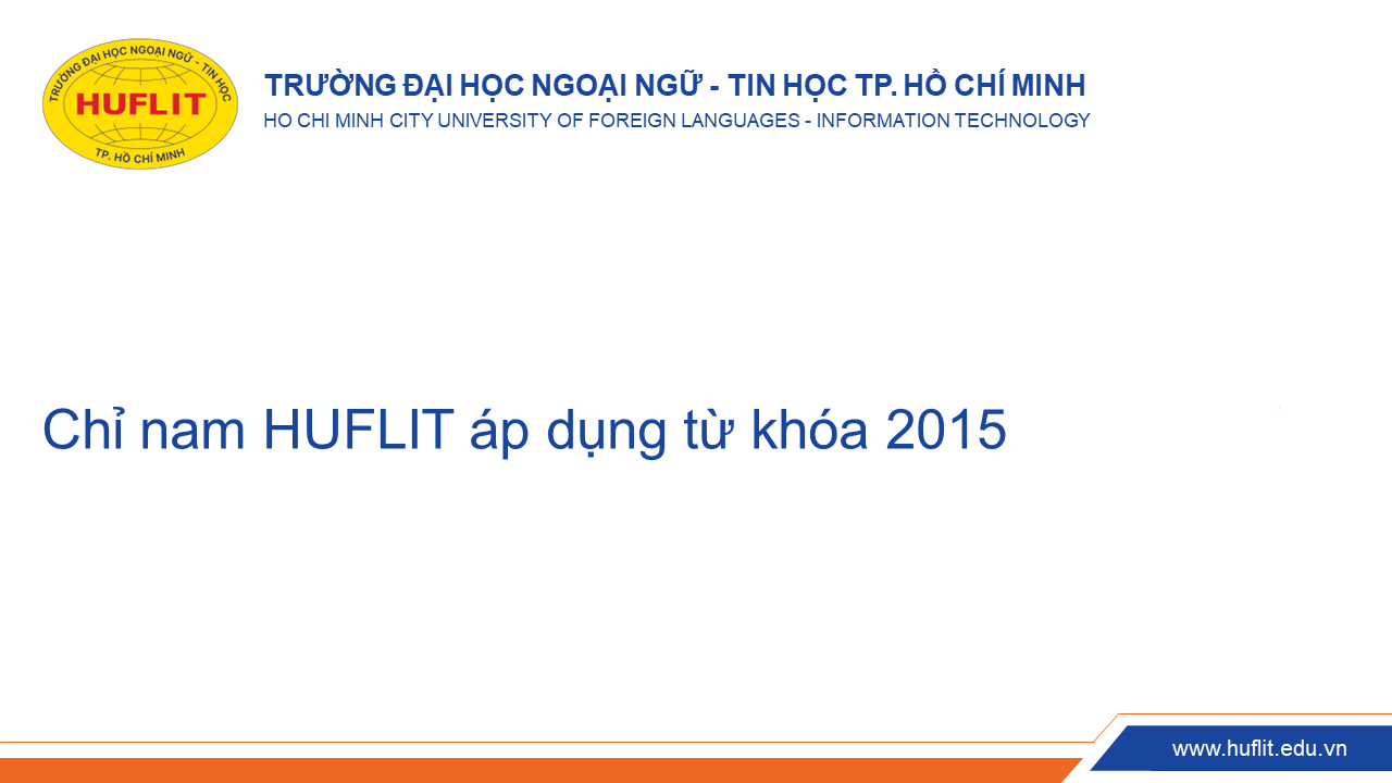Chỉ nam HUFLIT áp dụng từ khóa 2015