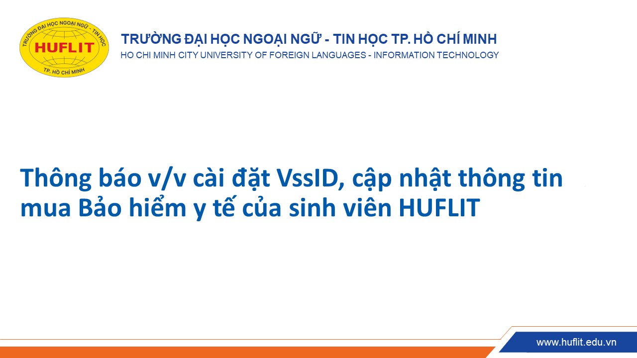 cập nhật thông tin mua Bảo hiểm y tế của sinh viên HUFLIT
