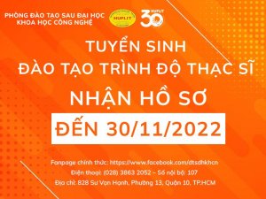 Thông báo: Tuyển sinh đào tạo Thạc sĩ Đợt 2 năm 2022