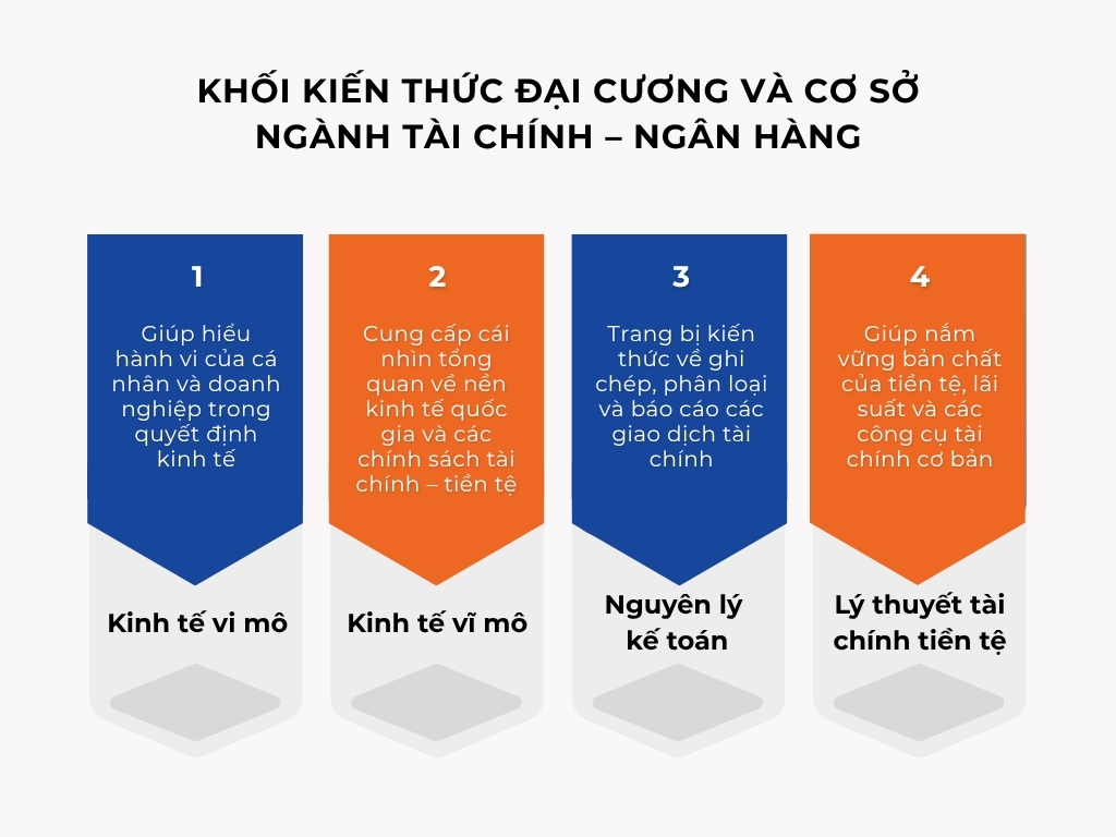 Khối kiến thức đại cương và cơ sở ngành Tài chính – Ngân hàng