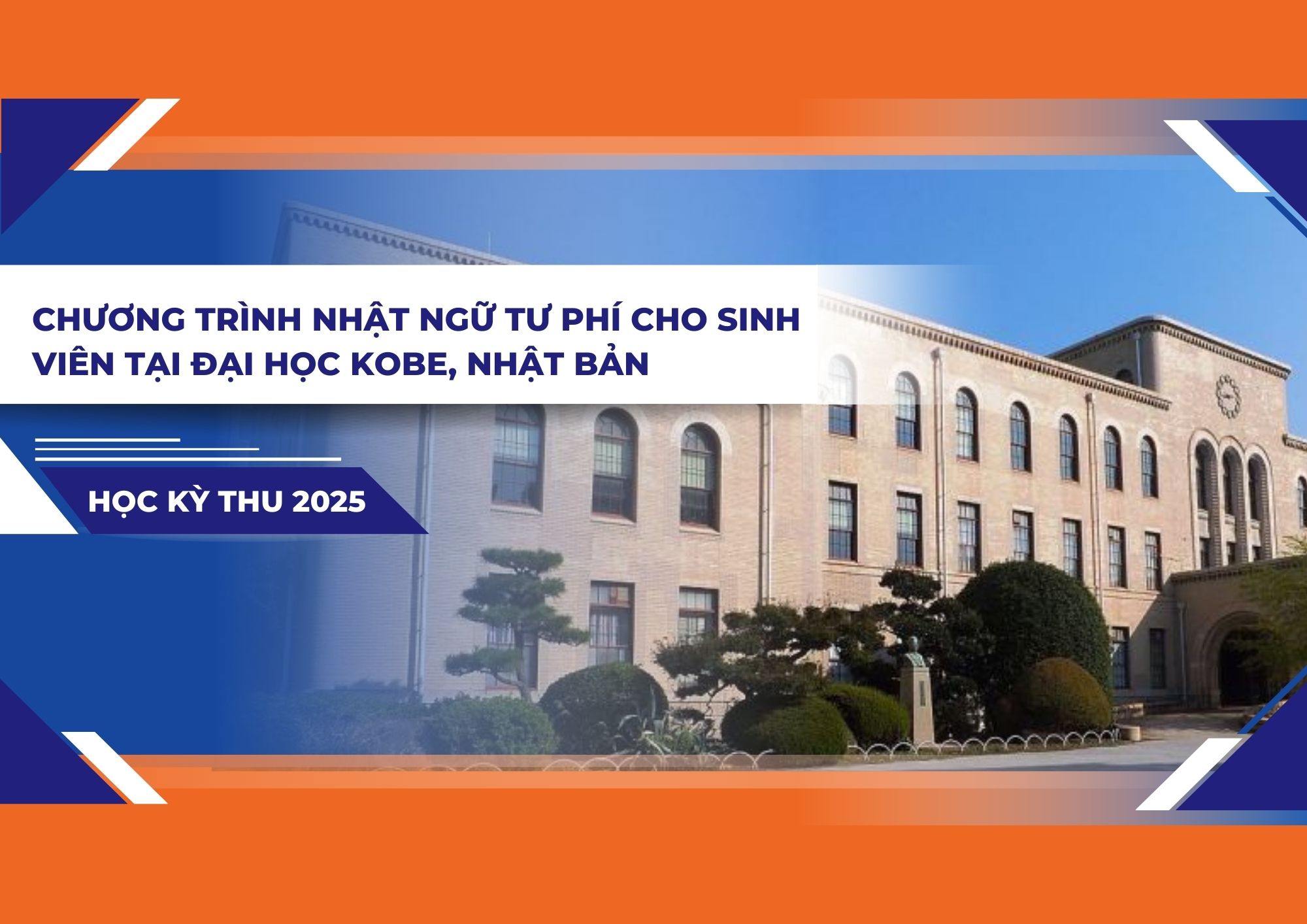 Thông báo về chương trình Nhật Ngữ tư phí tại Đại học Quốc tế Kobe, Nhật Bản học kỳ Thu 2025
