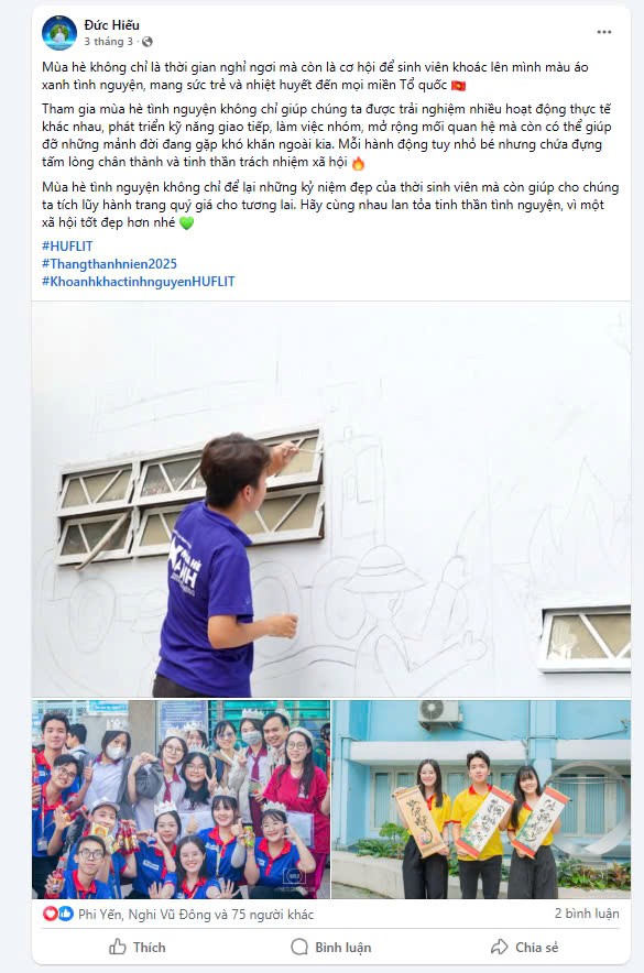 Tháng Thanh niên 2025 – Tuổi trẻ HUFLIT tự hào, vững tin theo Đảng