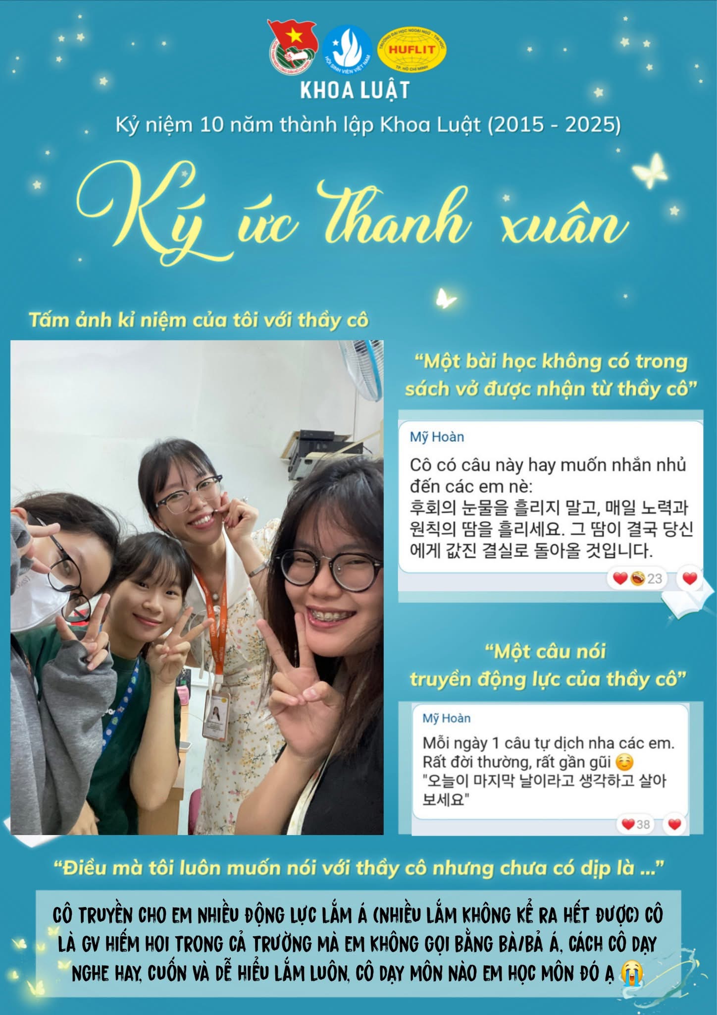 HUFLITers ghi dấu yêu thương qua Chương trình “Mùa Tri Ân” năm 2025