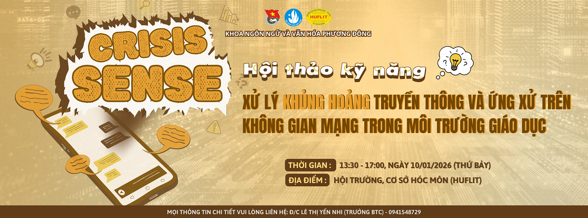 Hội thảo kỹ năng Xử lý khủng hoảng truyền thông và ứng xử trên không gian mạng trong môi trường giáo dục – CRISISSENSE