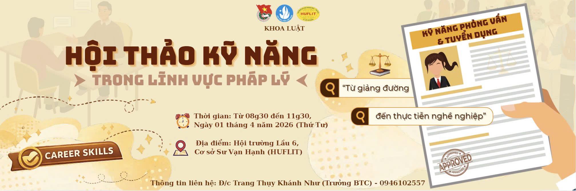 Sinh viên HUFLIT “giải mã” kỹ năng phỏng vấn trong lĩnh vực pháp lý: Từ giảng đường đến thực tiễn nghề nghiệp