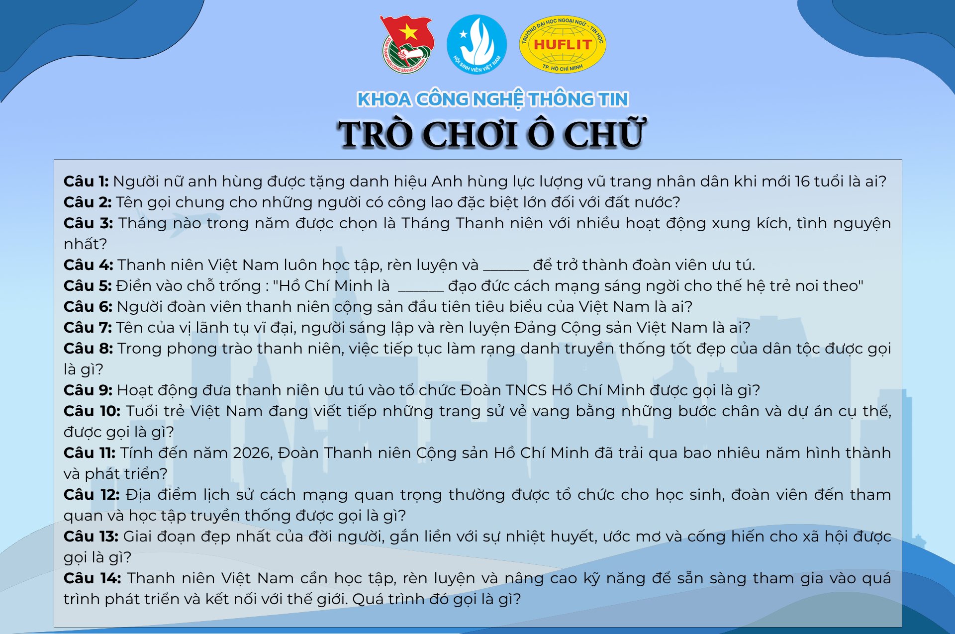 Tháng Thanh niên HUFLIT năm 2026: Hành trình khẳng định bản lĩnh sinh viên thời đại số