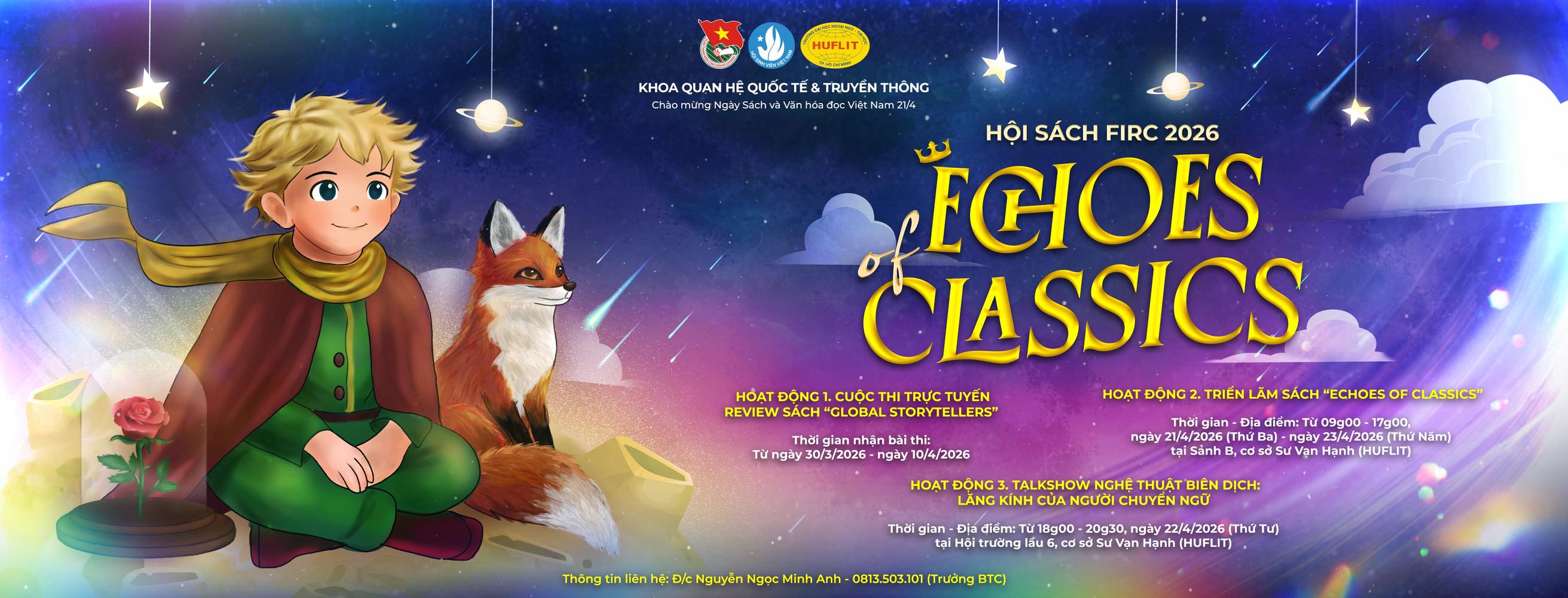 Hội Sách FIRC 2026 “Echoes Of Classics” - Nơi dư âm văn học kinh điển vang vọng giữa HUFLIT