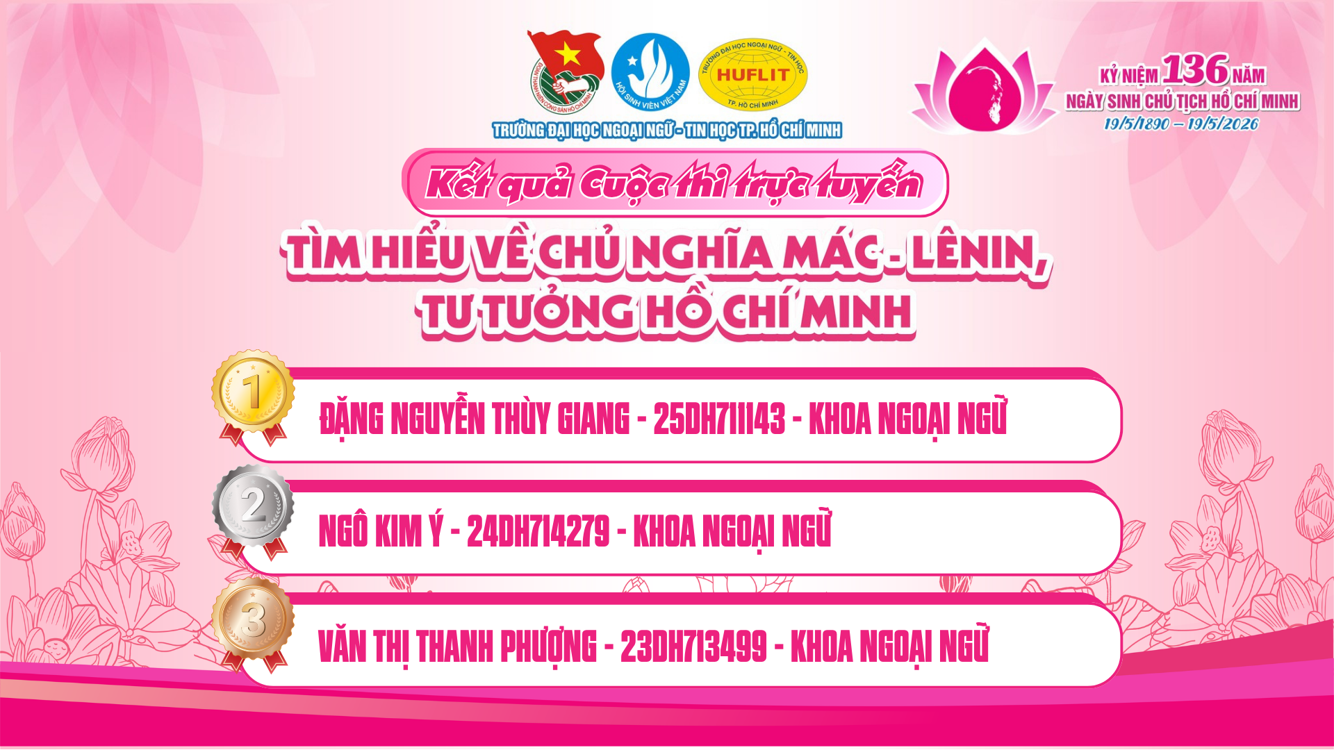 Tuần lễ Thanh niên HUFLIT học tập và làm theo lời Bác năm 2026