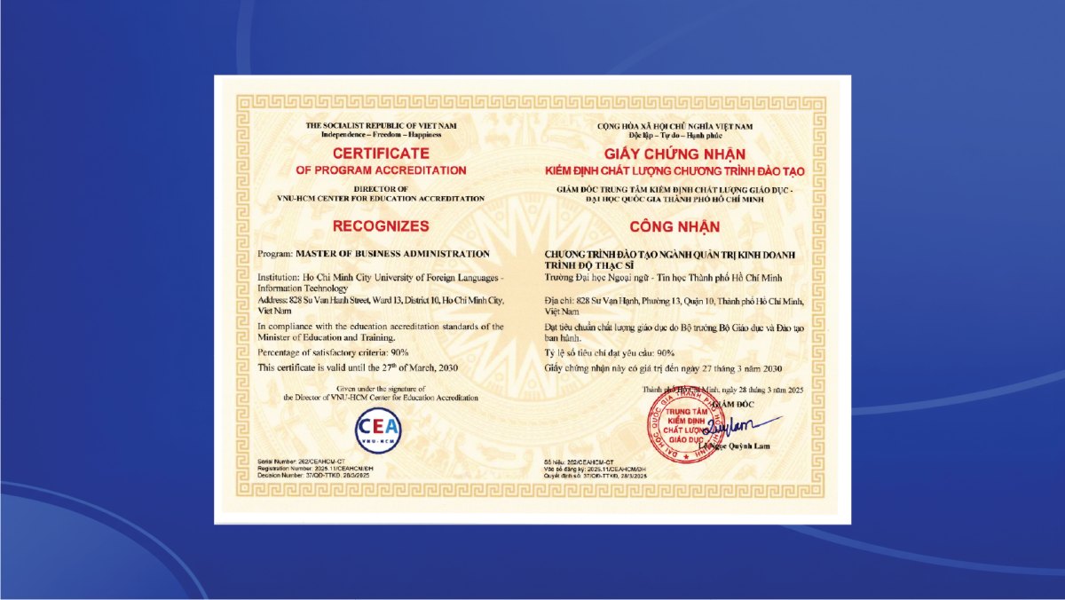 Master of Business Administration